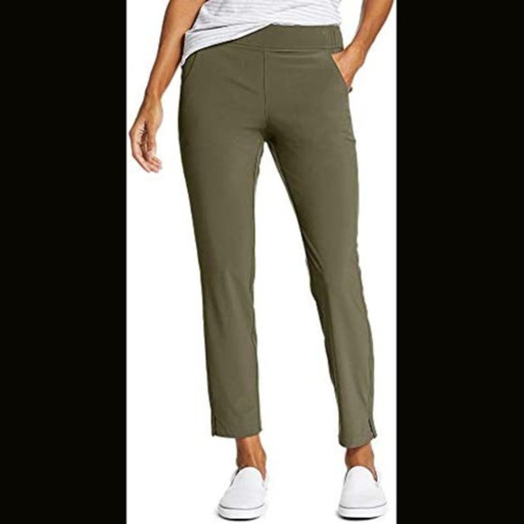 Eddie Bauer ladies GREEN Departure Ankle Pants - Picture 11 of 13